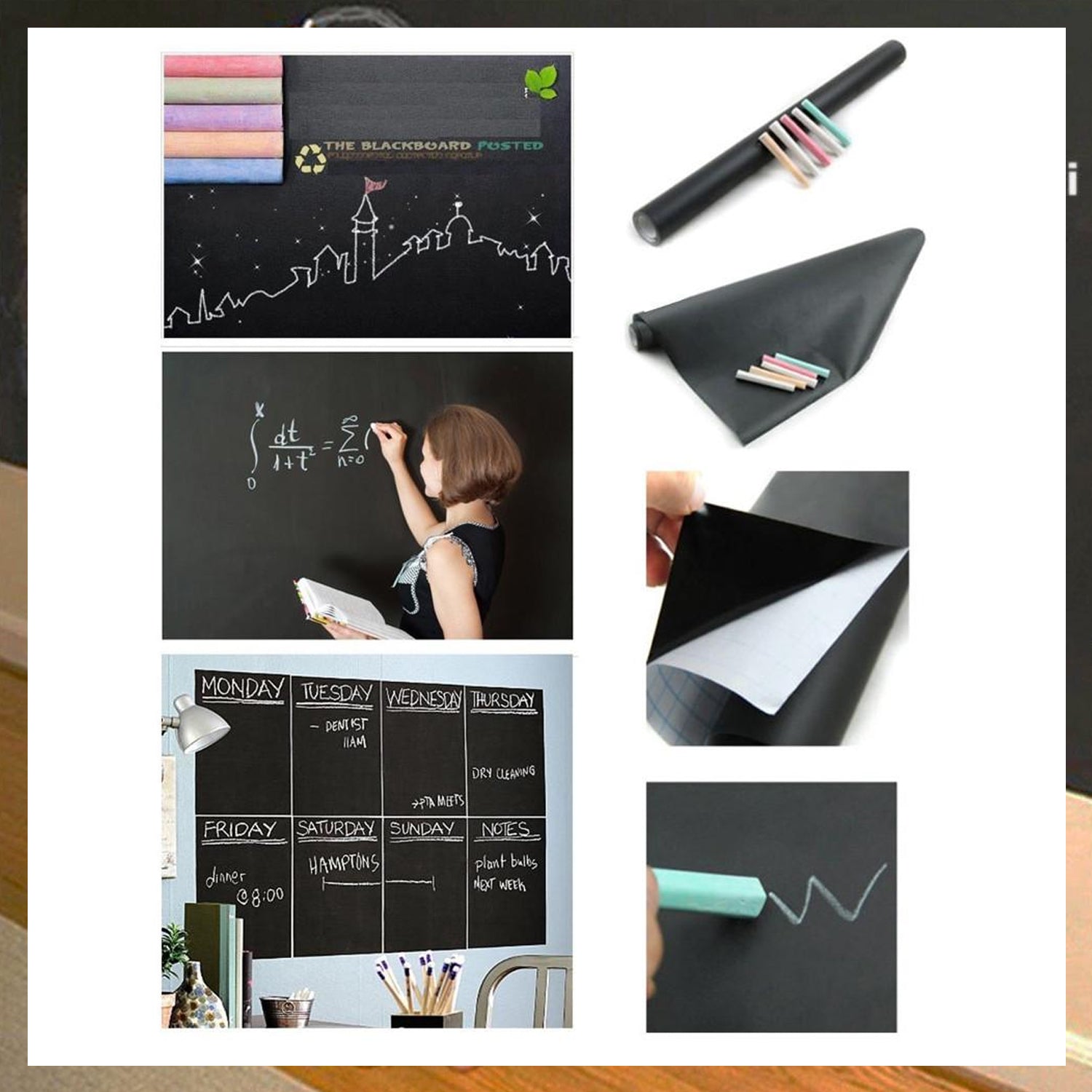 4038 Blackboard Erasable Wall Sticker Chalkboard Sticker Removable Blackboard Wall Stickers Mural for Kids Room DeoDap 4038 Blackboard Erasable Wall Sticker Chalkboard Sticker Removable Blackboard Wall Stickers Mural for Kids Room DeoDap